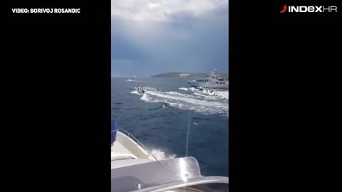 Perišić, Kalinić, Strinić brodovima došli do Splita