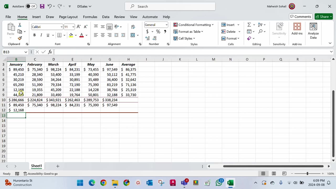 Excel Level 01 | Chapter 02 | Assessment 01