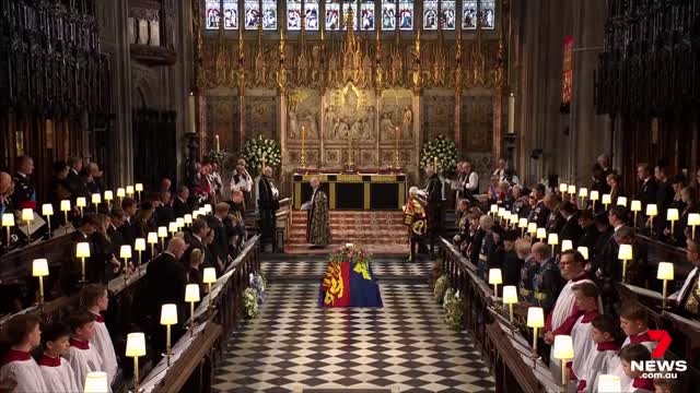 Historic moment Queen’s coffin is lowered into the Royal Vault
