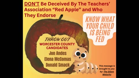 Worcester County, Maryland Teachers' Association President Brings MORE Politics in Schools!