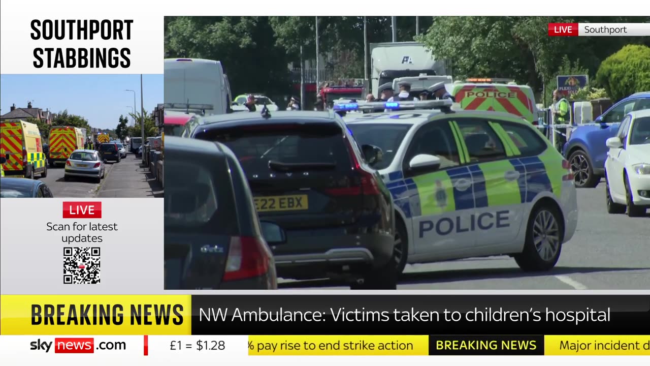 Southport_ At least eight people stabbed, with some taken to children's hospital