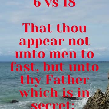 JJESUS SAID... That thou appear not unto men to fast, but unto thy Father which is in secret:
