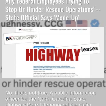 Fact Check: NC State Police Did NOT Say They Will Start Arresting Federal Employees Hindering Rescue