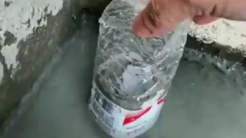 draining water using a bottle