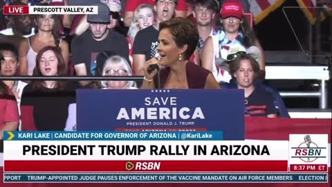 Kari Lake just used ‘We’re Not Gonna Take It’ as her walkout song at the Trump rally.