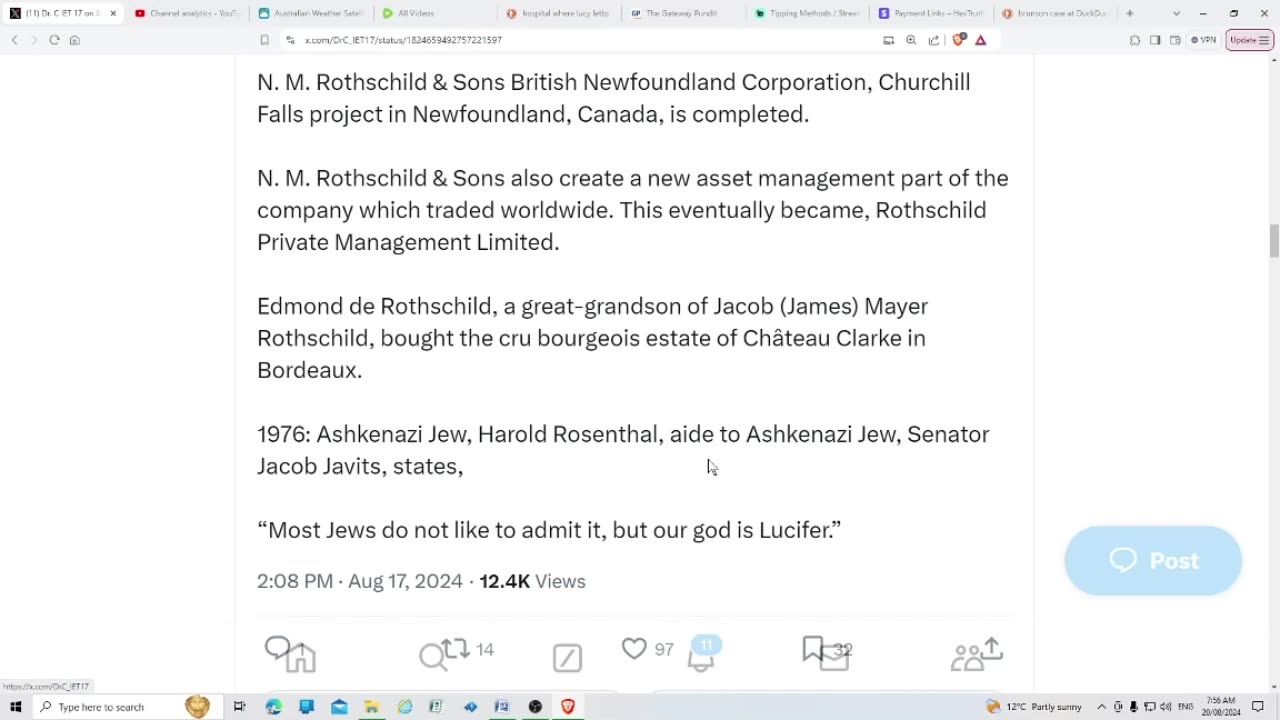 The Rothschilds, Banking and Israel. Pt 2.