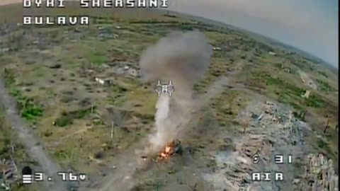 Ukrainian Drone Flies an RPG Directly into the Hatch of a Russian Tank
