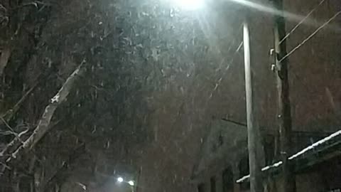 Snowfall on my street