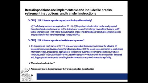 Records Schedule Quality Control Checklist