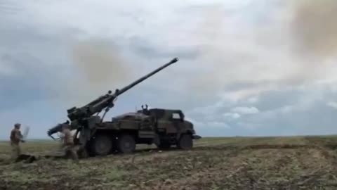 Russian Tank Takes Direct Hit by 155mm Ceaser