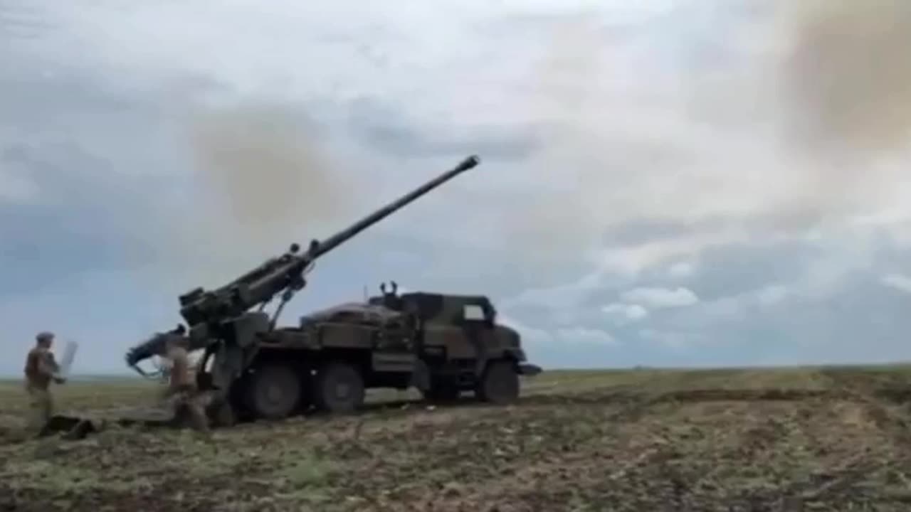 Russian Tank Takes Direct Hit by 155mm Ceaser