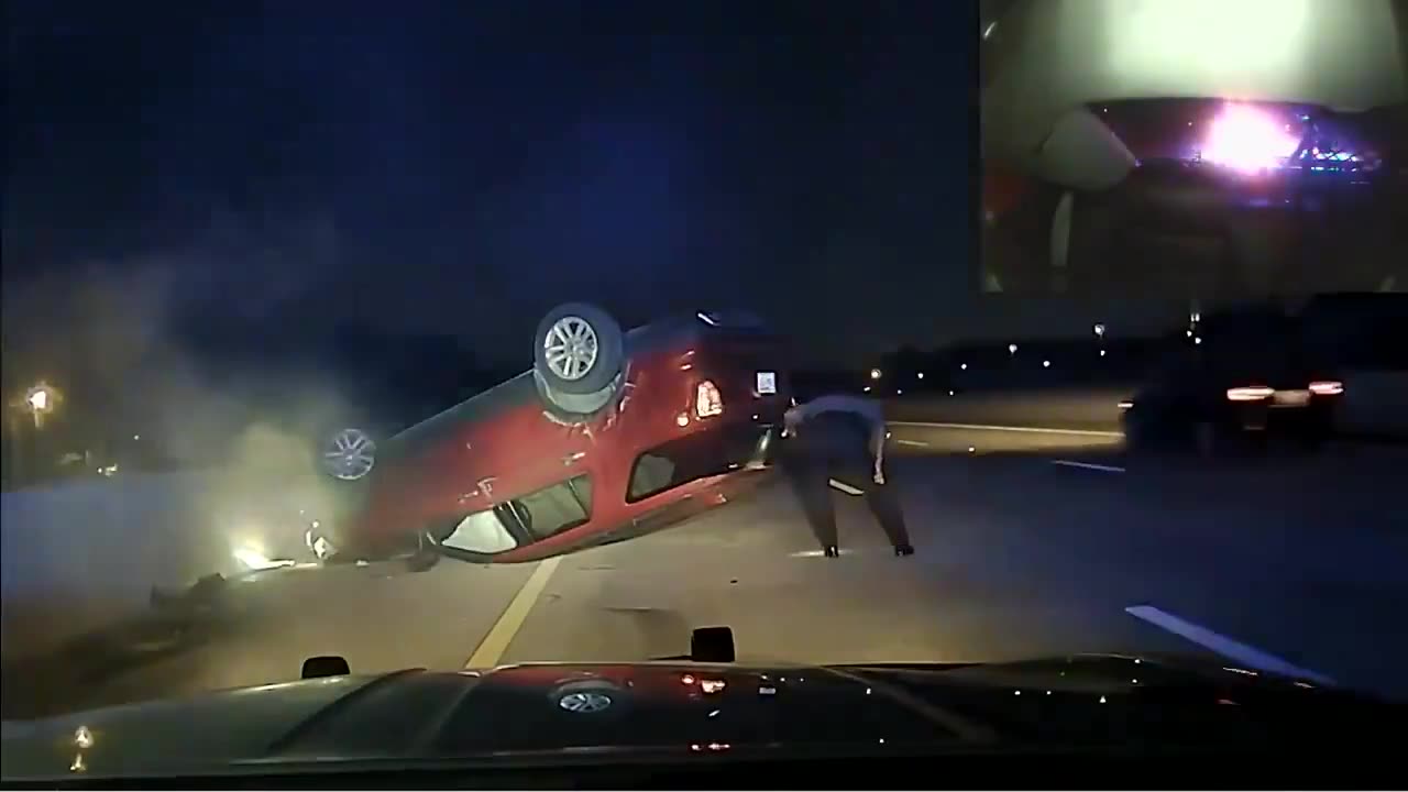 Cop Flips Pregnant Mother's Car thinking she was Thief