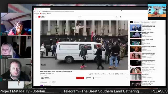 Guru and Caz with Mark Mack