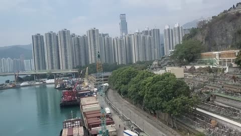 Looking into the city from above