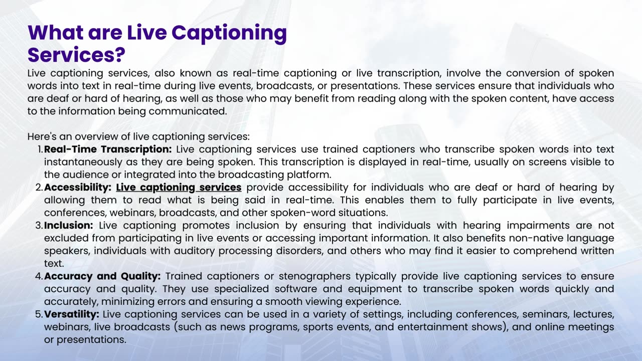 Unlocking Accessibility: Live Captioning Services