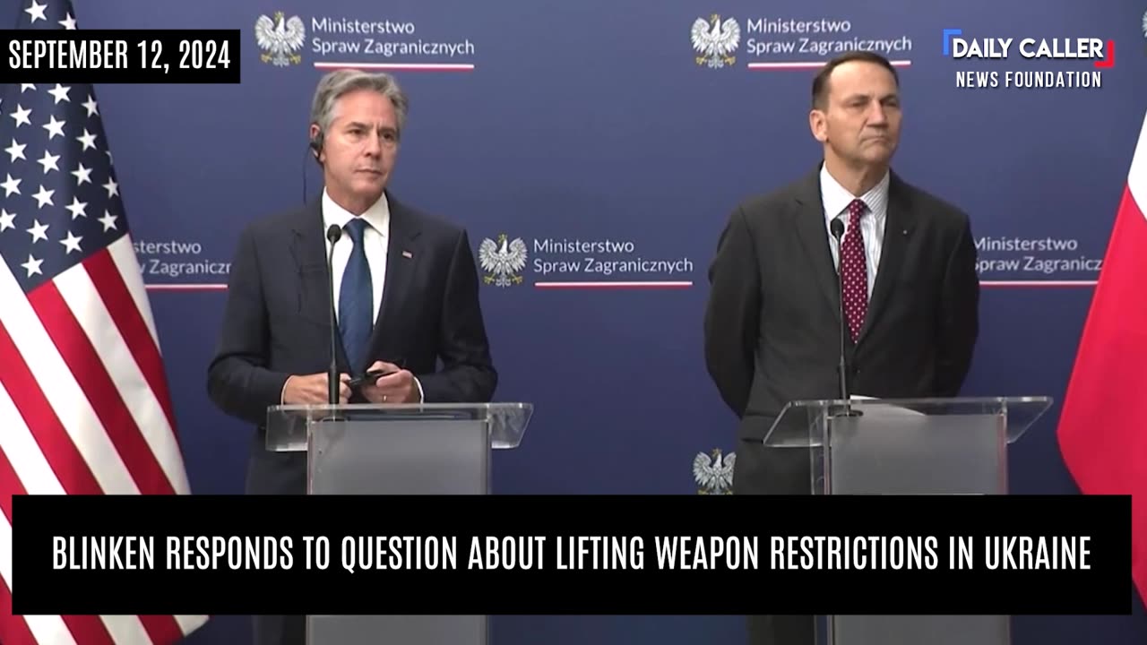 Antony Blinken Responds To Question About Lifting Weapon Restrictions In Ukraine