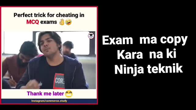 Exam ma copy kara na ki ninja takniki