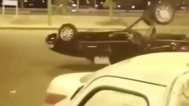 crazy Guys Flip The Car