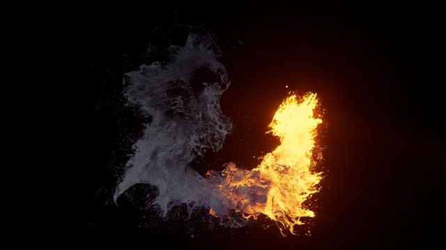 Fire And Water 3D Animation