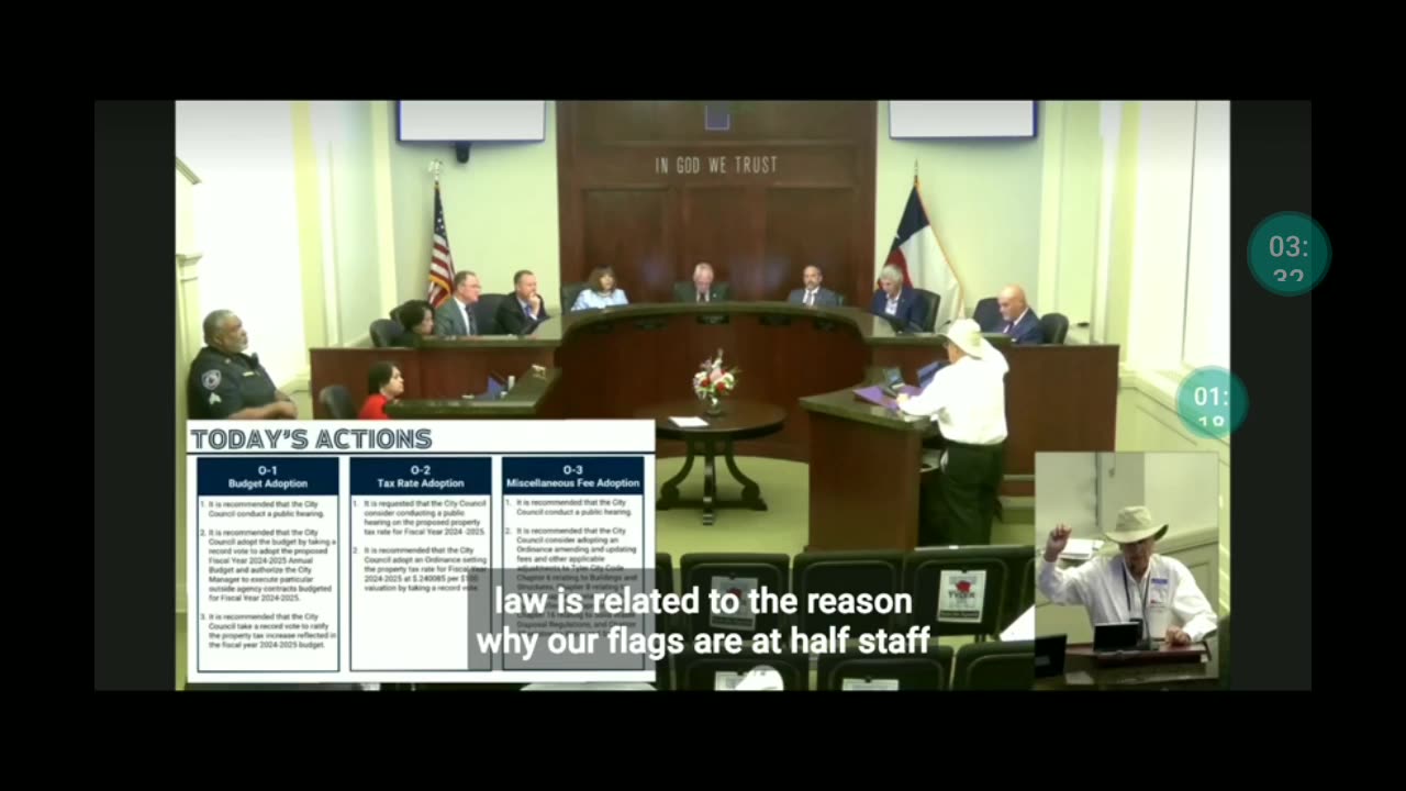 YouTube vs Rumble comparison of 3 minute Tyler City Council presentation. Were 1A rights violated?