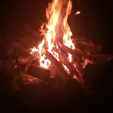 A relaxing campfire