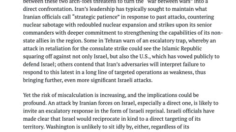 Iran-Israel “Shadow War” Risks Spinning Out of Control | Crisis Group