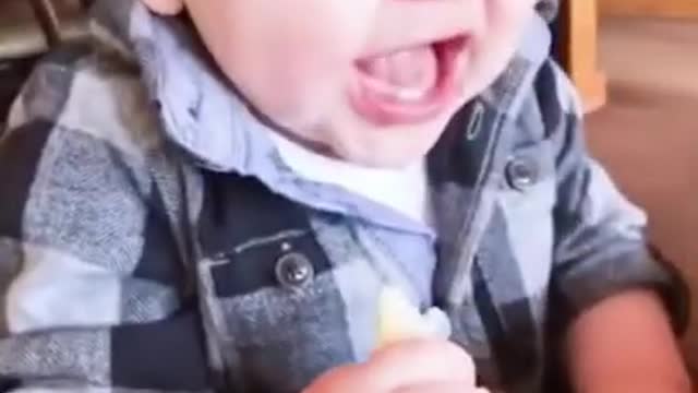 New baby eating funny video (# Short)