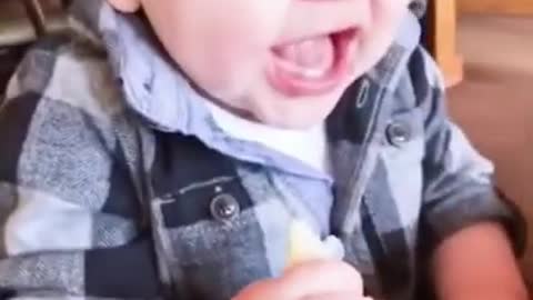 New baby eating funny video (# Short)