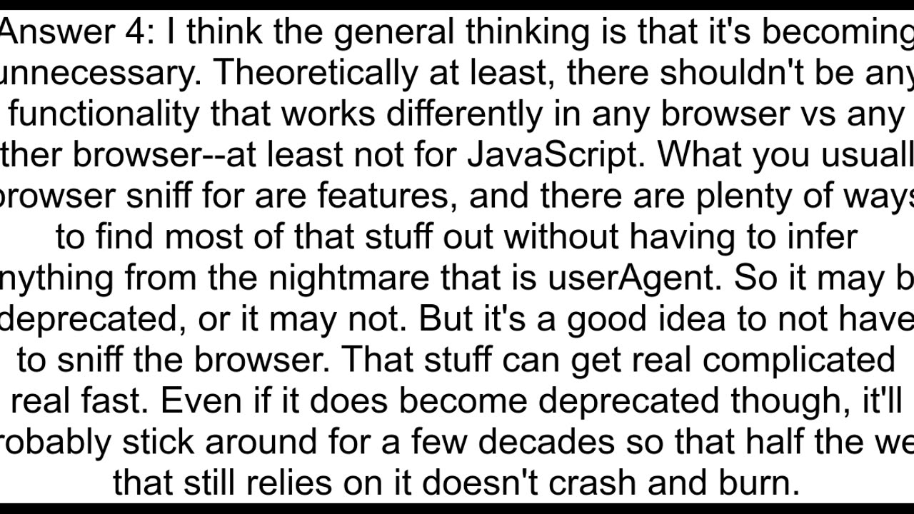 Deprecated Javascript OS detection techniques