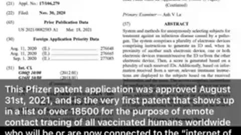 Pfizer Patent On Remote Vaccine Surveillance & Administration