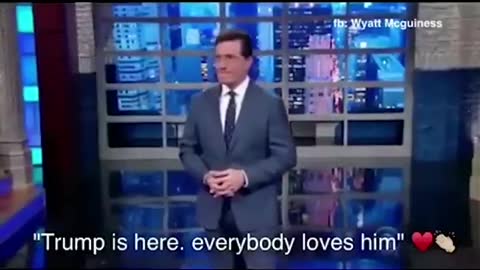 Colbert & audience cheering for Trump for President