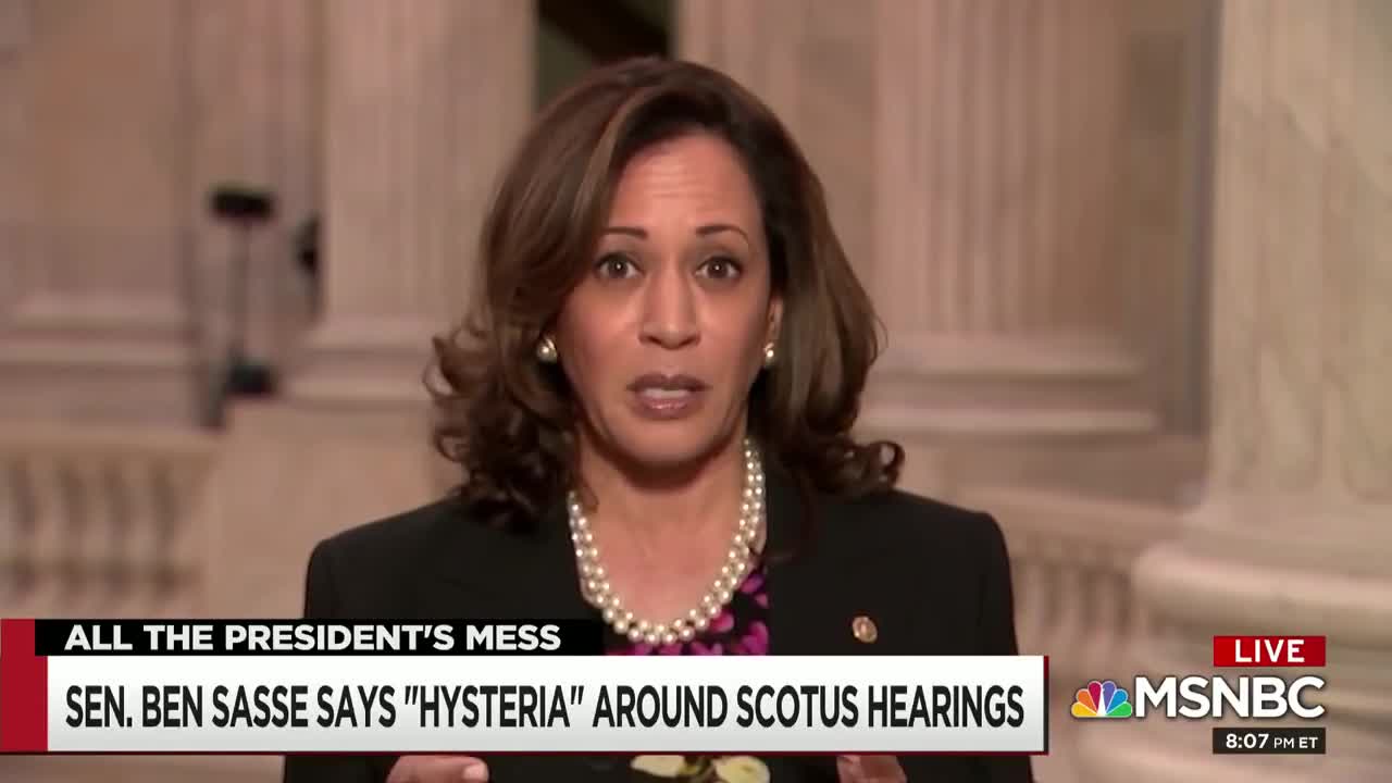 MSNBC plays clip of screaming protesters as Harris says they weren't hysterica