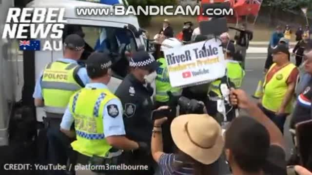 In Australia still being arrested for speaking their minds.