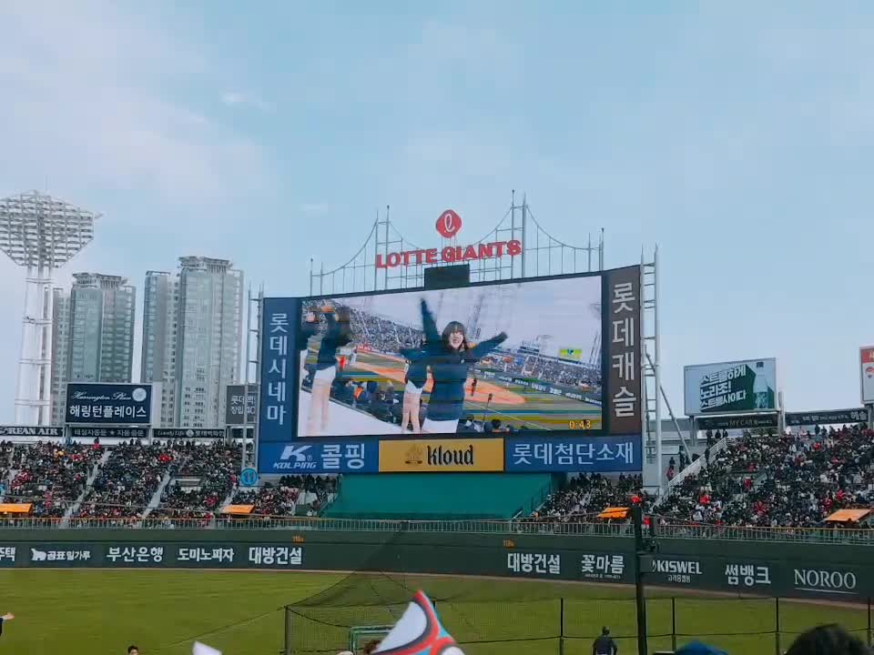 Korea baseball cheerleading show