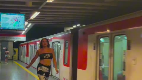 Amazing tgirl walking to you