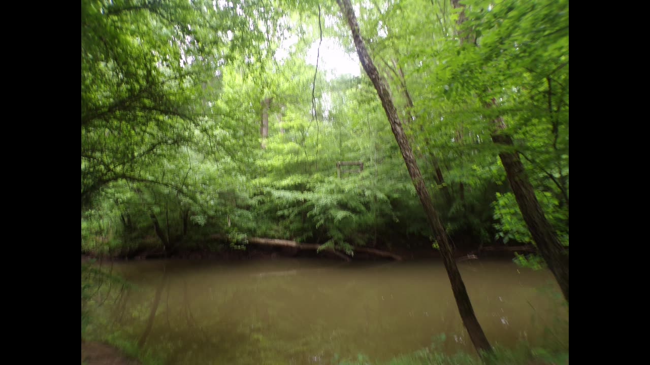 Swinging bridge below Arrow Head Lake