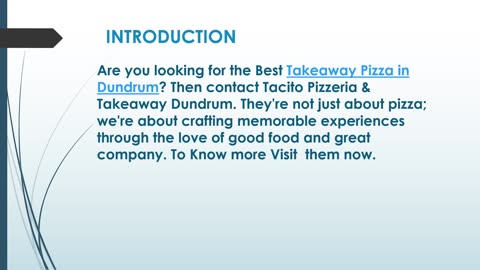 Best Pizzeria Restaurant in Dundrum