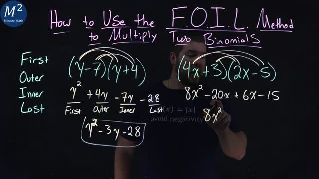 How to Use the F.O.I.L. Method to Multiply Two Binomials | Minute Math