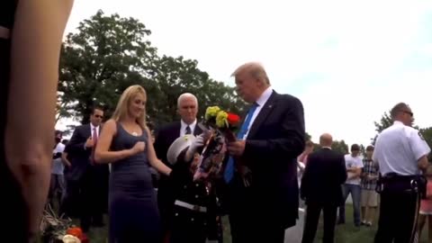 Memorial Day Flashback: Young Boy of Fallen Hero Shows President Trump His Father's Grave