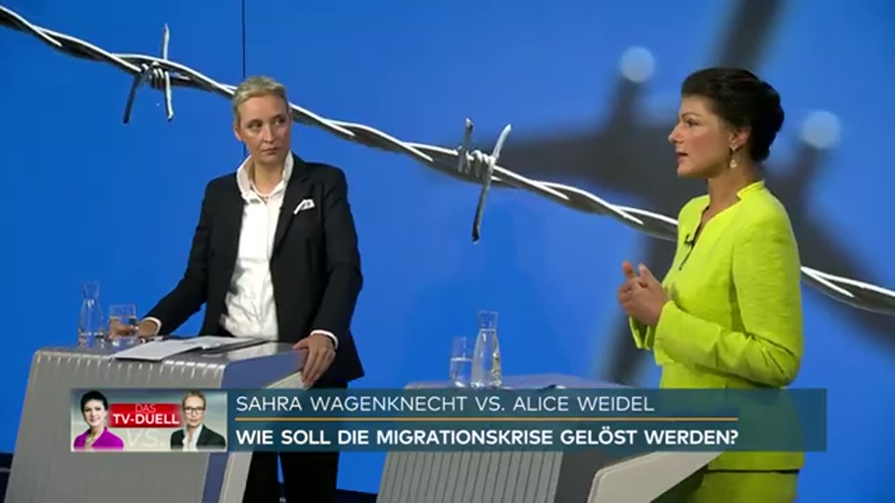 ALICE WEIDEL VS SAHRA WAGENKNECHT ZUR DESASTRÖSEN LAGE, DEUTSCHLAND TV DUELL