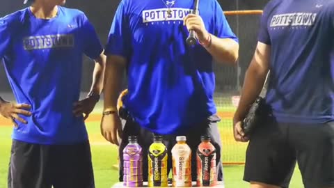 Home Run Derby Challenge w/ @drinkbodyarmor. Comment what you think was under the other bottles…