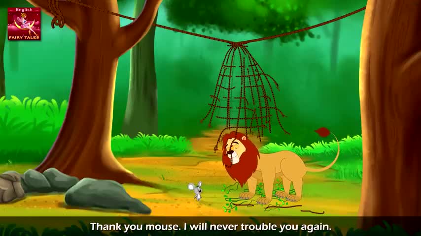 Lion and the Mouse in English Story English Fairy Tales