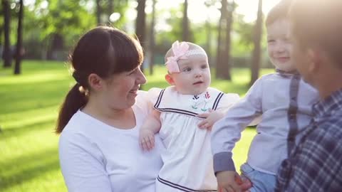 Young Family In The Park