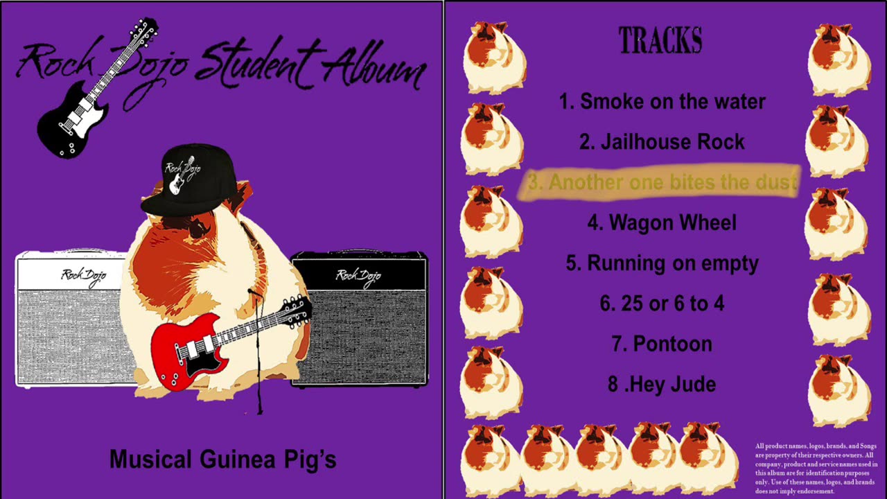 Rock Dojo Student Album #15 “Musical Guinea Pigs”: Another one bites the dust (Queen Cover) Track 3