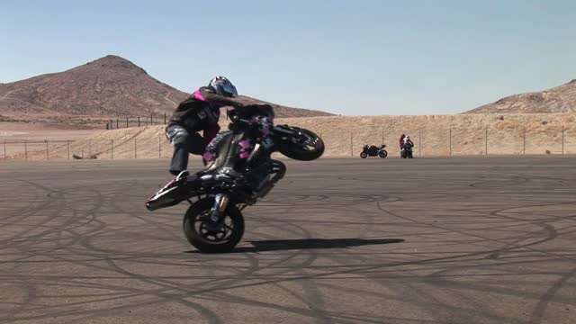 Biker showcasing his skills