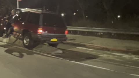 Driving By Crash on Concrete Divider