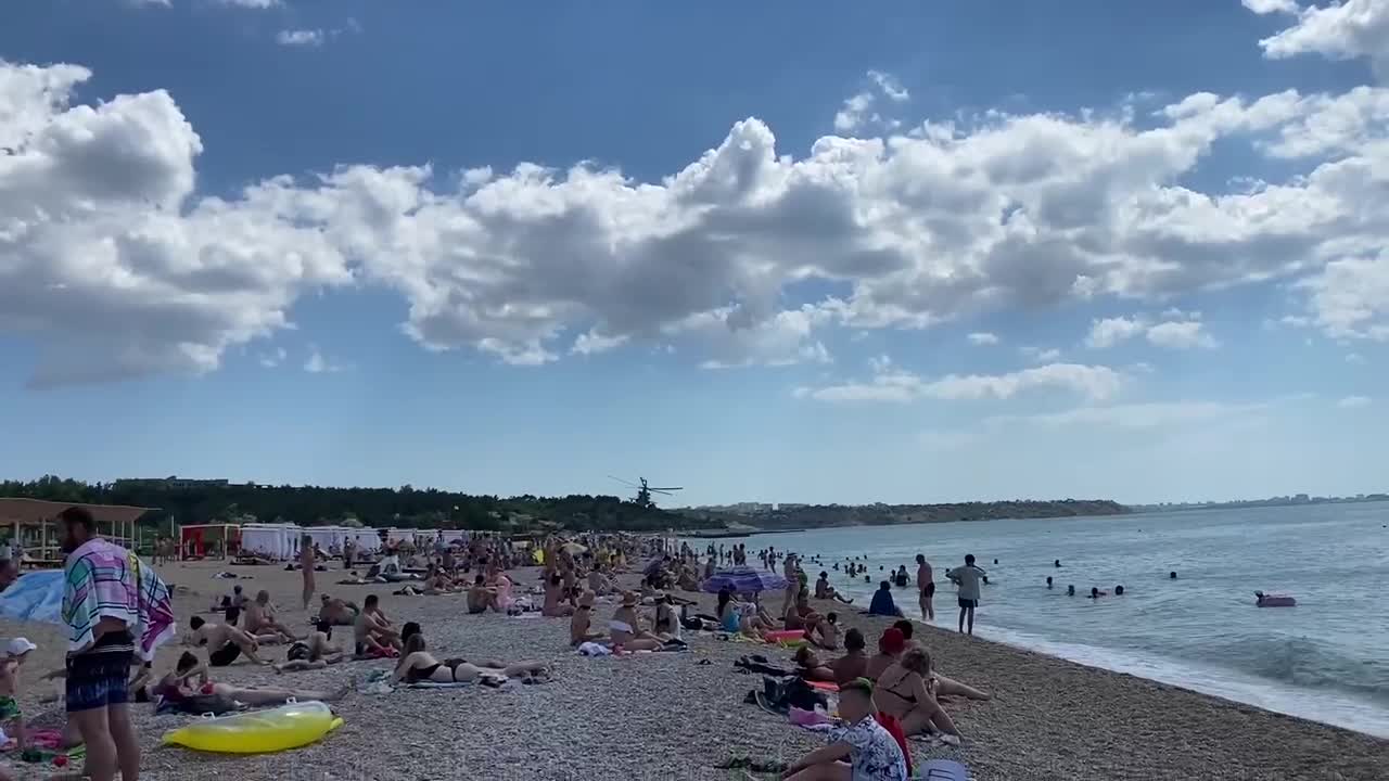 An ordinary beach in the Crimea