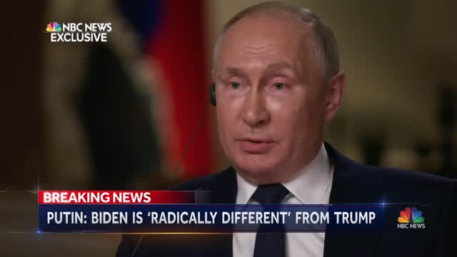 Putin "Trump extraordinary, Biden a career politician"