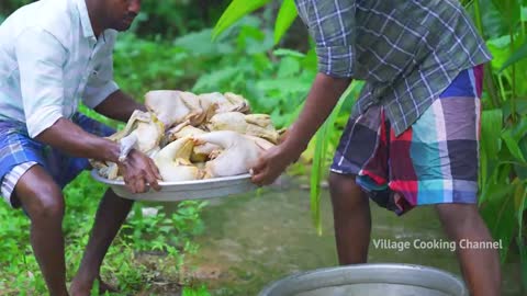 FULL CHICKEN ROAST | Whole Fried Chicken Recipe Cooking in village | Free Range Chicken Recipe