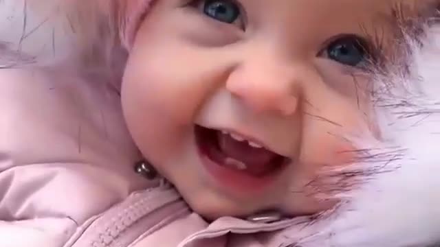 Newborn Cute baby smiling / adorable baby